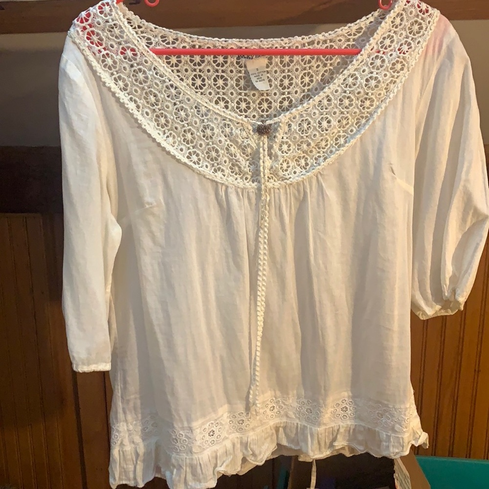 Ivory lacy sweet top